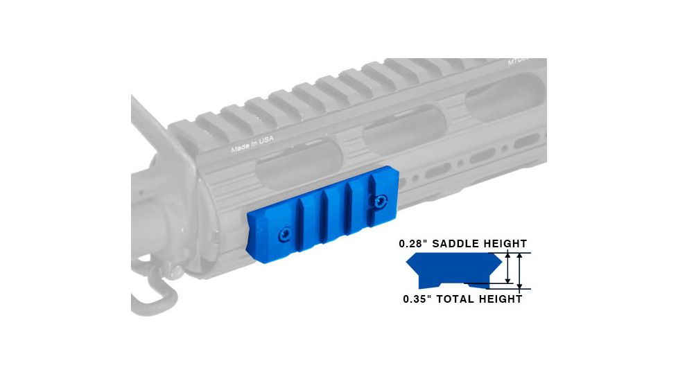 Leapers UTG PRO Rail for Super Slim Drop-in Handguard, 4 Slots, _x000D_ MTURS03M