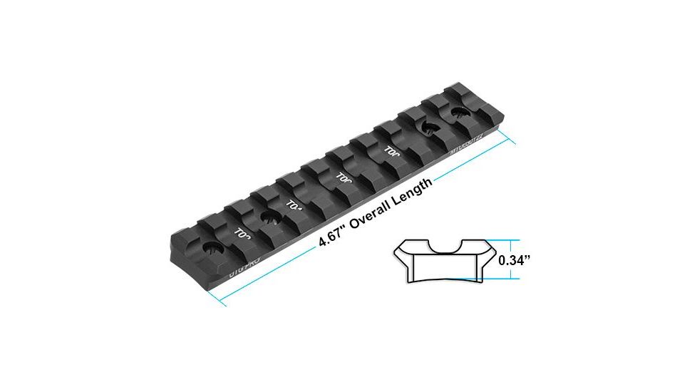 Leapers UTG PRO Ruger 10/22 Picatinny Rail Mount, Black, MTU030T22