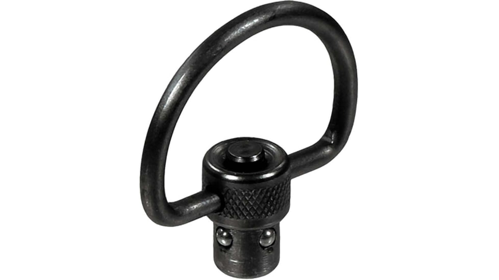 Leapers UTG Push Button QD Sling Swivel, 1.25in C-Shape Loop, Black, TL-QDSW08C