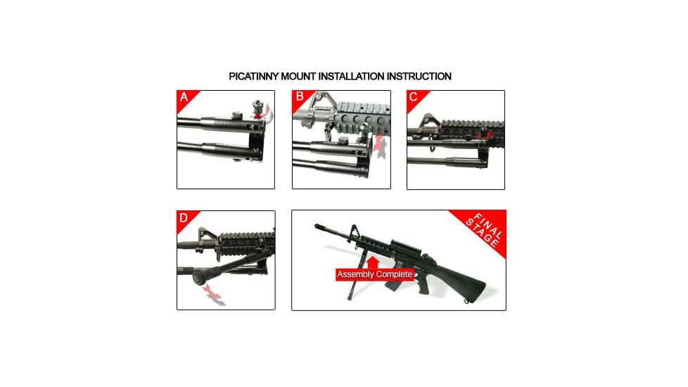 Leapers UTG Shooters Bipod, Rubber Feet, 8.7in-10.6in Center Height, Black, TL-BP69S