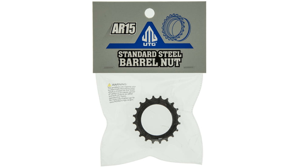 Leapers UTG Standard AR15 Steel Barrel Nut, Black, TL-ARBN01