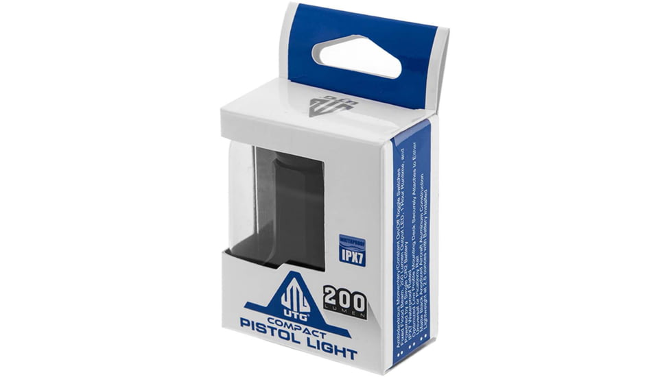 Leapers UTG Sub-Compact Pistol Light, 200 Lumen, Picatinny Mount, Black, LT-ELP120R