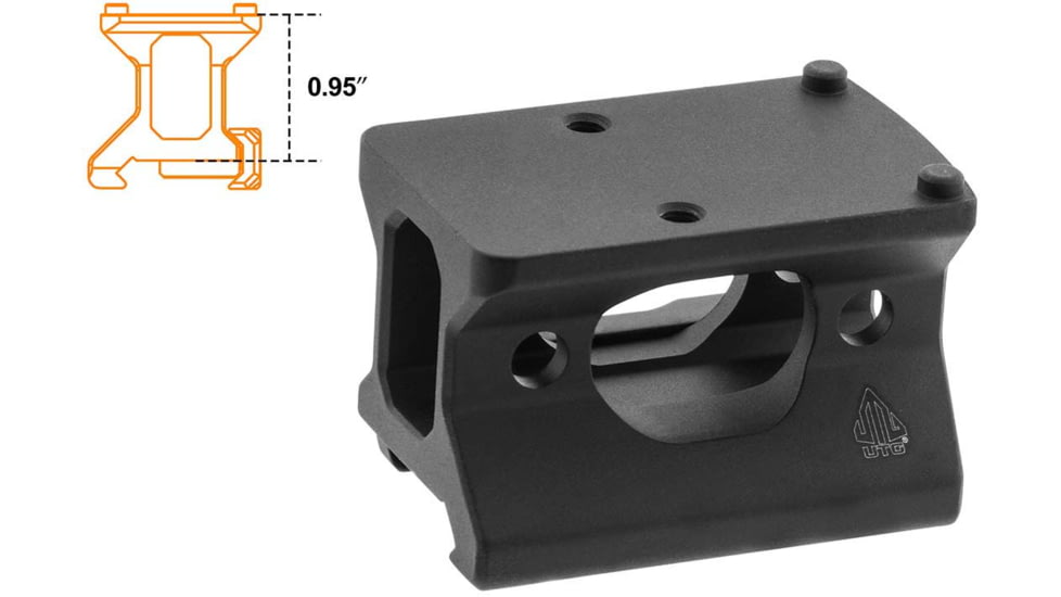 Leapers UTG Super Slim Picatinny RMR Mount, Lower 1/3 Co-Witness, Black, MT-RMR13C