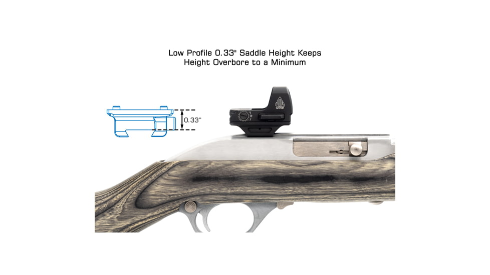 Leapers UTG Super Slim RDM20 Dovetail Mount, Low Profile, Black, Small, RDM-20XSD