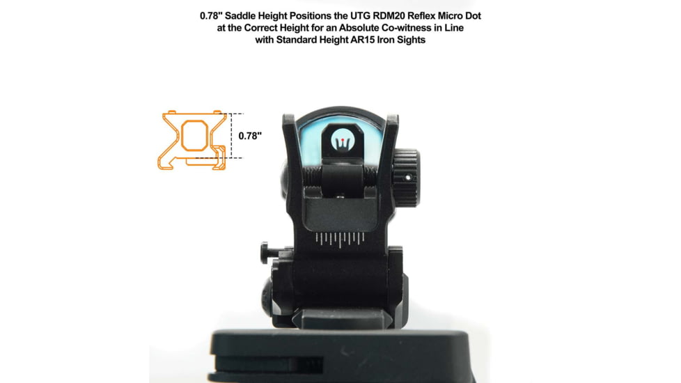 Leapers UTG Super Slim RDM20 Mount, Absolute Co-Witness, Black, RDM-20AC