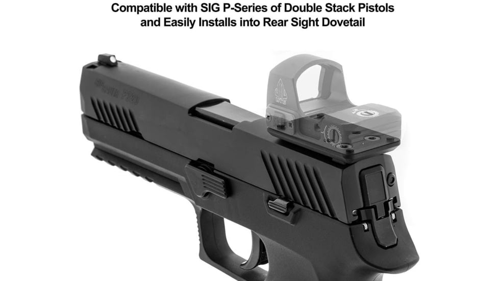 Leapers UTG Super Slim RDM20 Mount for SigP320 Rear Sight Dovetail, Black, RDM-20SIG
