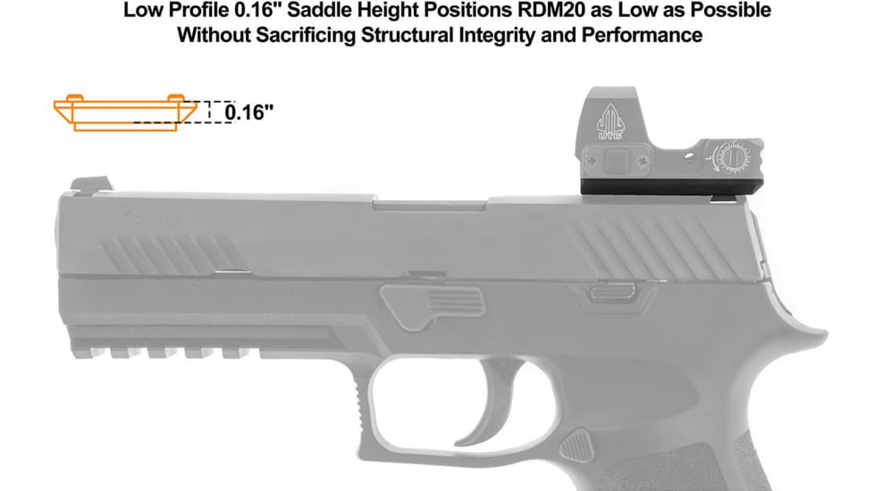 Leapers UTG Super Slim RDM20 Mount for SigP320 Rear Sight Dovetail, Black, RDM-20SIG