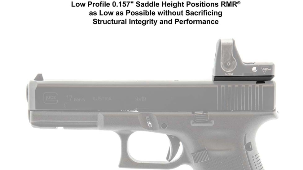 Leapers UTG Super Slim RMR Mount for Glock Rear Sight Dovetail, Black, MT-RMRGL