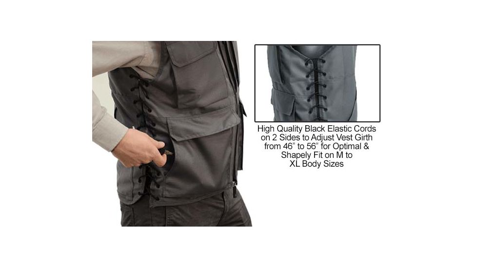 Leapers UTG True Hunter Mens Sporting Vest, Gray/Black PVC-VM36GB