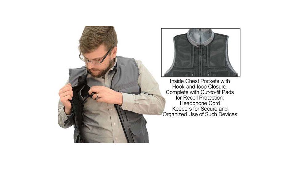 Leapers UTG True Hunter Mens Sporting Vest, Gray/Black PVC-VM36GB
