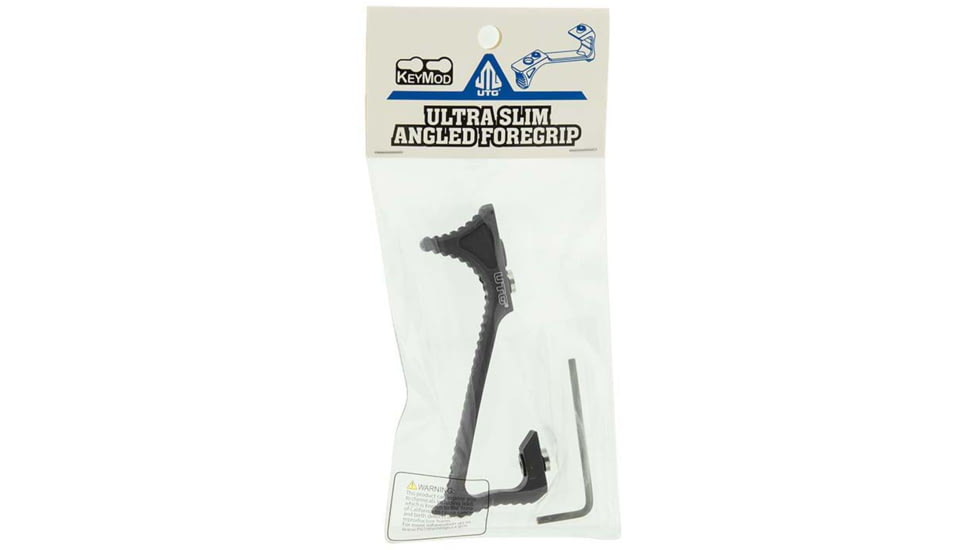 Leapers UTG Ultra Slim Angled Foregrip, Keymod, Matte Black, MT-AFGK01