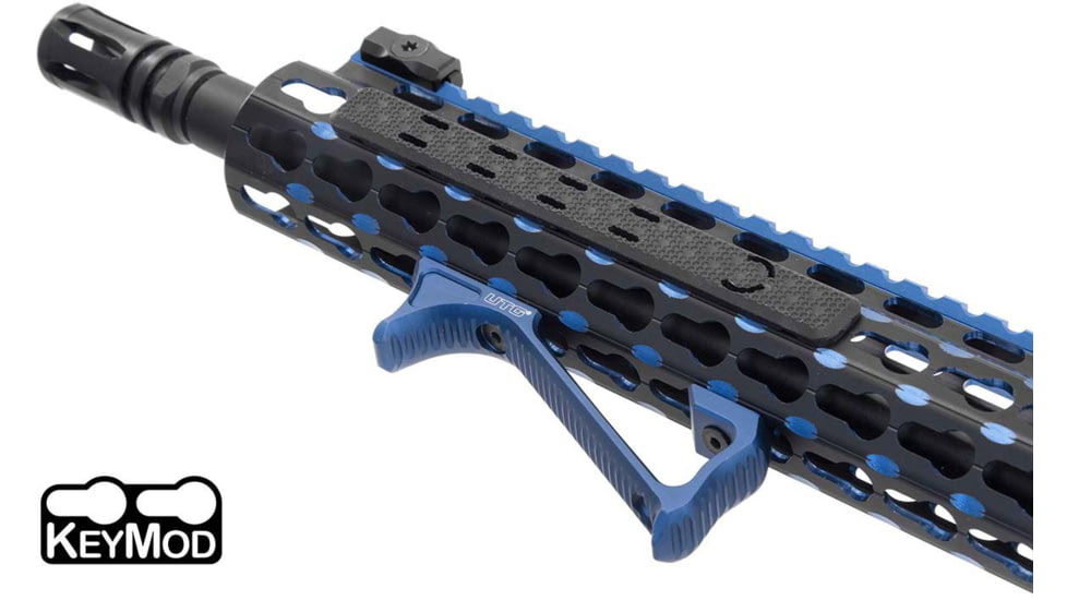Leapers UTG Ultra Slim Angled Foregrip, Keymod, Matte Blue, MT-AFGK01B