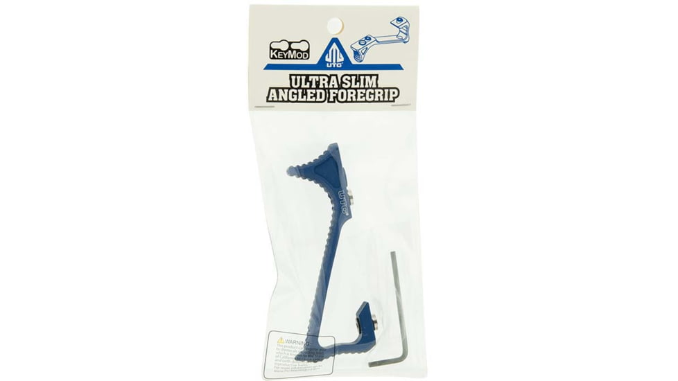 Leapers UTG Ultra Slim Angled Foregrip, Keymod, Matte Blue, MT-AFGK01B