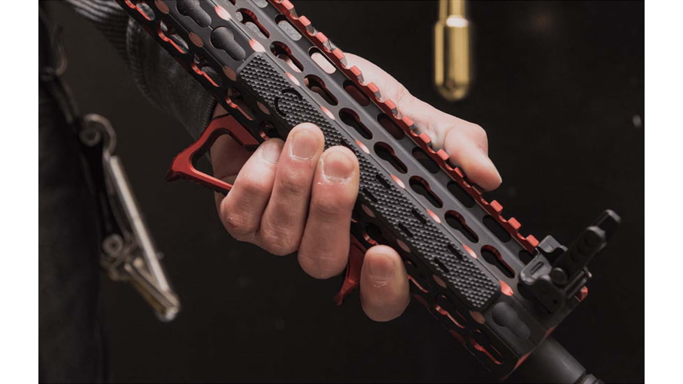 Leapers UTG Ultra Slim Angled Foregrip, Keymod, Matte Red, MT-AFGK01R