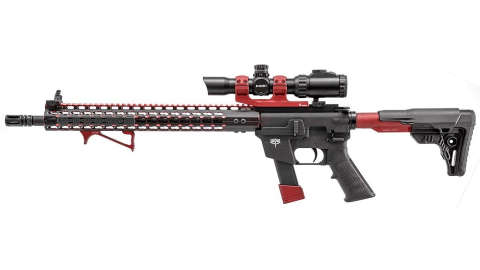 Leapers UTG Ultra Slim Angled Foregrip, Keymod, Matte Red, MT-AFGK01R