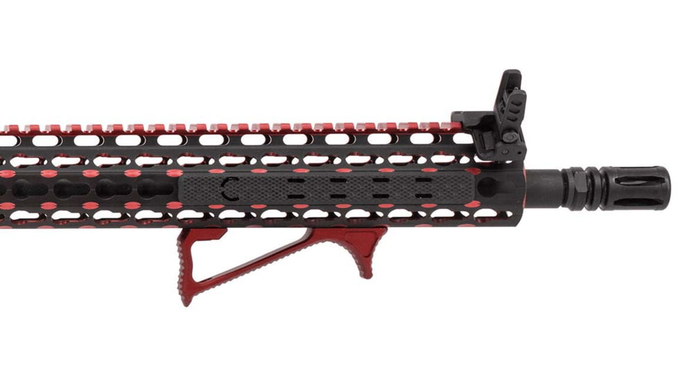 Leapers UTG Ultra Slim Angled Foregrip, Keymod, Matte Red, MT-AFGK01R