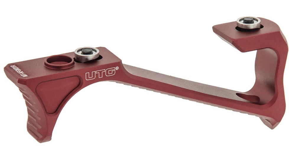 Leapers UTG Ultra Slim Angled Foregrip, Keymod, Matte Red, MT-AFGK01R