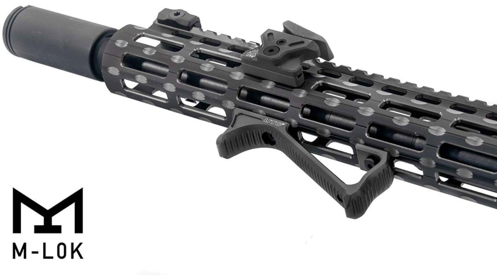 Leapers UTG Ultra Slim Angled Foregrip, M-LOK, Matte Black, MT-AFGM01