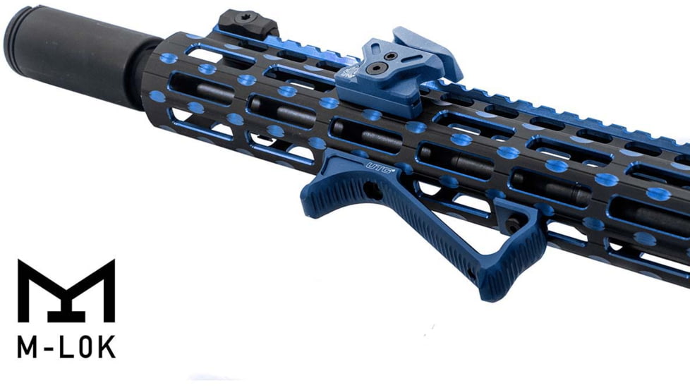 Leapers UTG Ultra Slim Angled Foregrip, M-LOK, Matte Blue, MT-AFGM01B