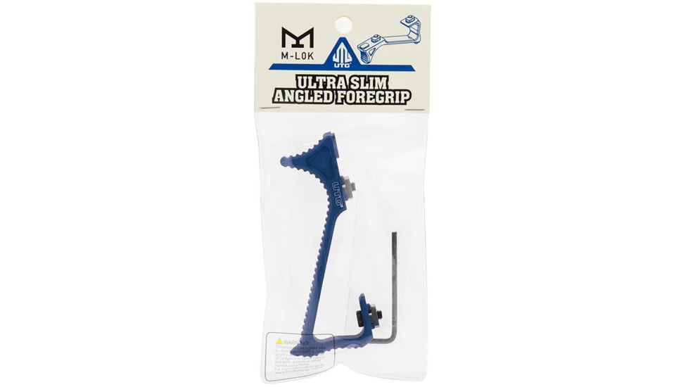 Leapers UTG Ultra Slim Angled Foregrip, M-LOK, Matte Blue, MT-AFGM01B