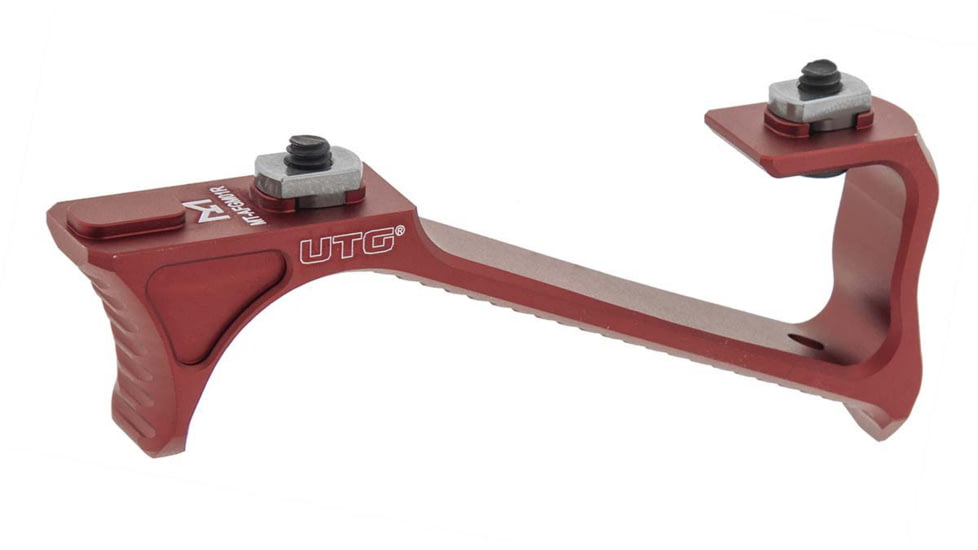 Leapers UTG Ultra Slim Angled Foregrip, M-LOK, Matte Red, MT-AFGM01R