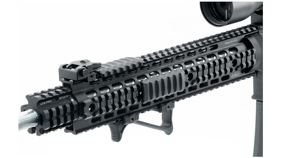 Leapers UTG Ultra Slim Angled Foregrip, Picatinny, Matte Black, MT-AFGP01