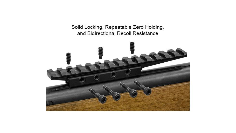 Leapers UTG Universal Dovetail to Picatinny/Weaver Rail Adaptor,Black MNT-DTW145