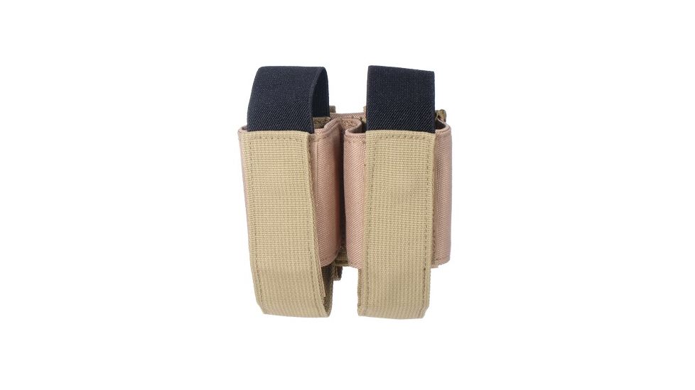 UTG Pro MOLLE 40 mm Grenade Double Pouch, Tan, PVC-M504T