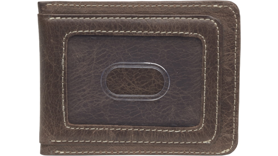 Leather Collections Front Pocket Wallet, Brown Distressed, DIS-33/BRN