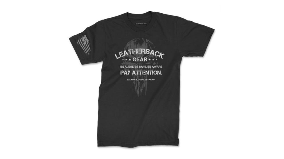 Leatherback Gear Be Aware Skull T-Shirt - Men's, Small, Black, LBG002BLKSMLTS