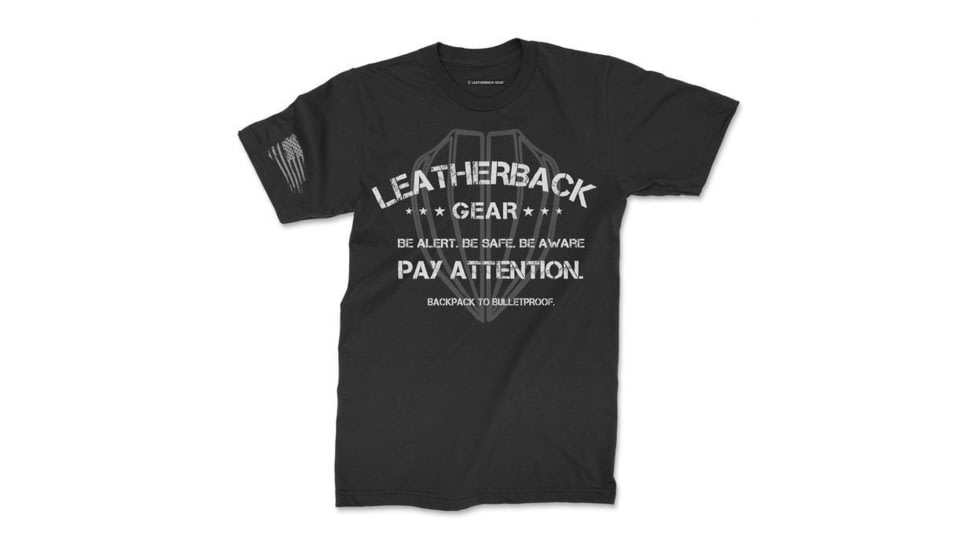 Leatherback Gear Be Aware T-Shirt - Men's, Extra Small, Black, LBG001BLKXSMLTS
