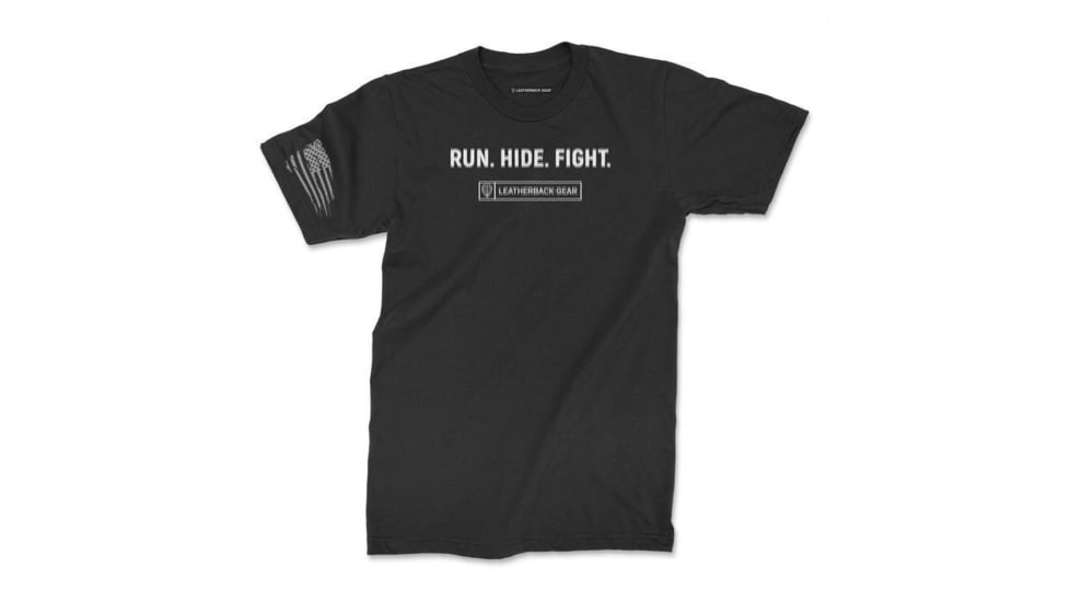 Leatherback Gear Run Hide Fight T-Shirt - Men's, Extra Large, Black, LBG005BLKXLGTS