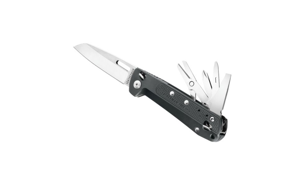 Leatherman FREE K4 Folding Knives, 3.3in, 420HC SS, Gray, 037447006982