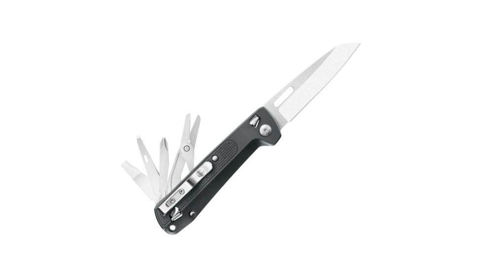 Leatherman FREE K4 Folding Knives, 3.3in, 420HC SS, Gray, 037447006982