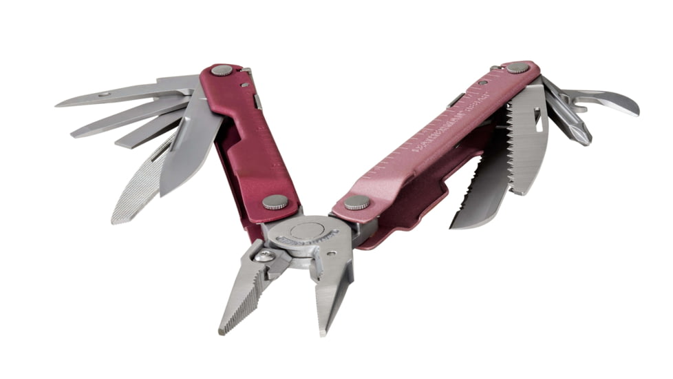 Leatherman Rebar Multi-Tool, 2.9in, 420HC Stainless Steel Blade, Heathered Cranberry Stainless Steel Handle, 833316