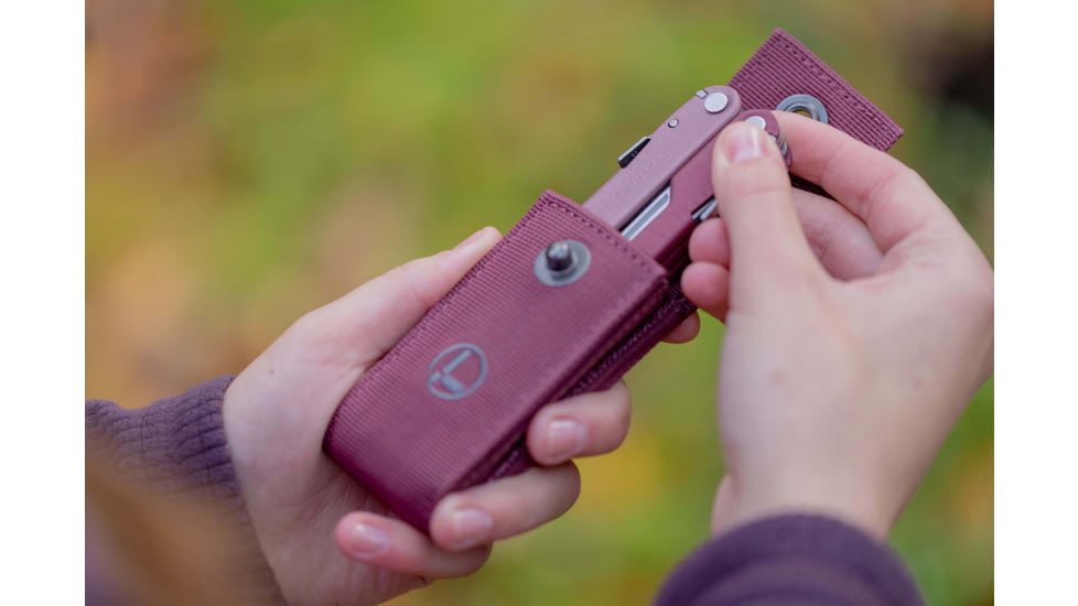 Leatherman Rebar Multi-Tool, 2.9in, 420HC Stainless Steel Blade, Heathered Cranberry Stainless Steel Handle, 833316