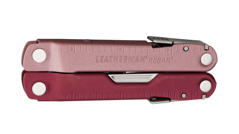 Leatherman Rebar Multi-Tool, 2.9in, 420HC Stainless Steel Blade, Heathered Cranberry Stainless Steel Handle, 833316