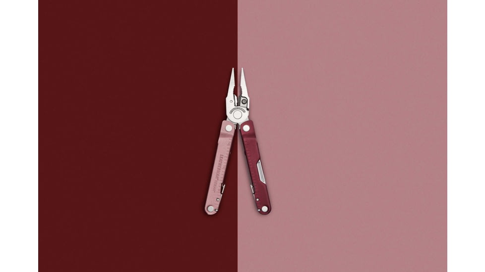 Leatherman Rebar Multi-Tool, 2.9in, 420HC Stainless Steel Blade, Heathered Cranberry Stainless Steel Handle, 833316