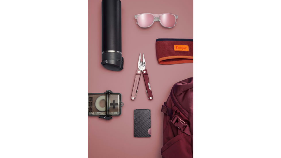 Leatherman Rebar Multi-Tool, 2.9in, 420HC Stainless Steel Blade, Heathered Cranberry Stainless Steel Handle, 833316