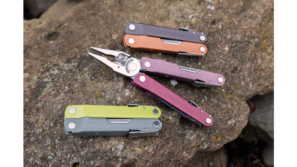 Leatherman Rebar Multi-Tool, 2.9in, 420HC Stainless Steel Blade, Heathered Cranberry Stainless Steel Handle, 833316