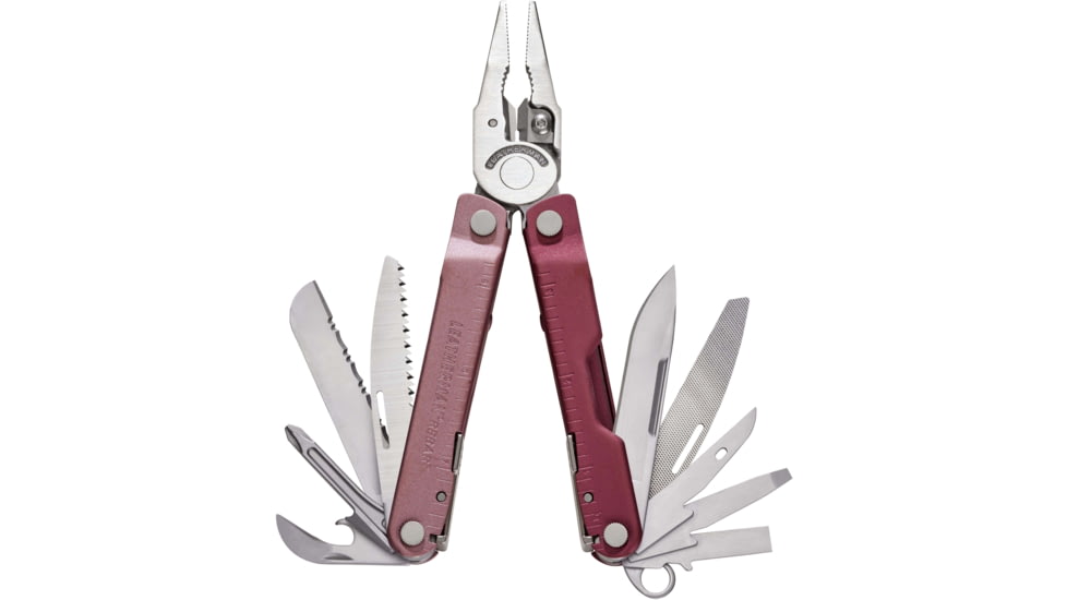 Leatherman Rebar Multi-Tool, 2.9in, 420HC Stainless Steel Blade, Heathered Cranberry Stainless Steel Handle, 833316