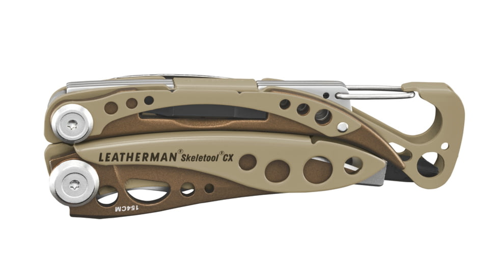 Leatherman Skeletool CX 2.6in Multi-Tools, 154CM Stainless Steel, Sandstorm, 833546