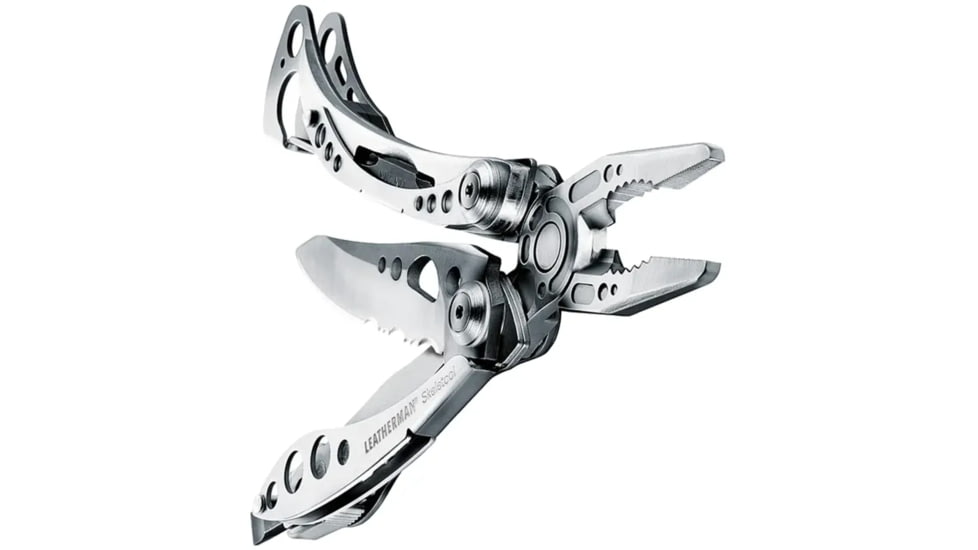 Leatherman Skeletool Multi-Tool, 2.6in, 420HC Stainless Steel Clip Point Blade, Stainless Steel Handle, 830845