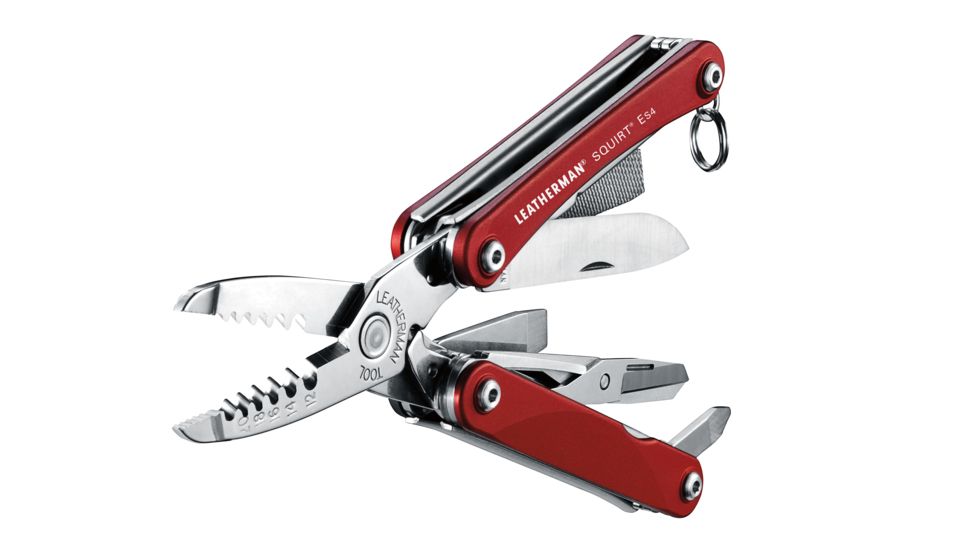 Leatherman Squirt ES4 Red Handle Keychain Tool