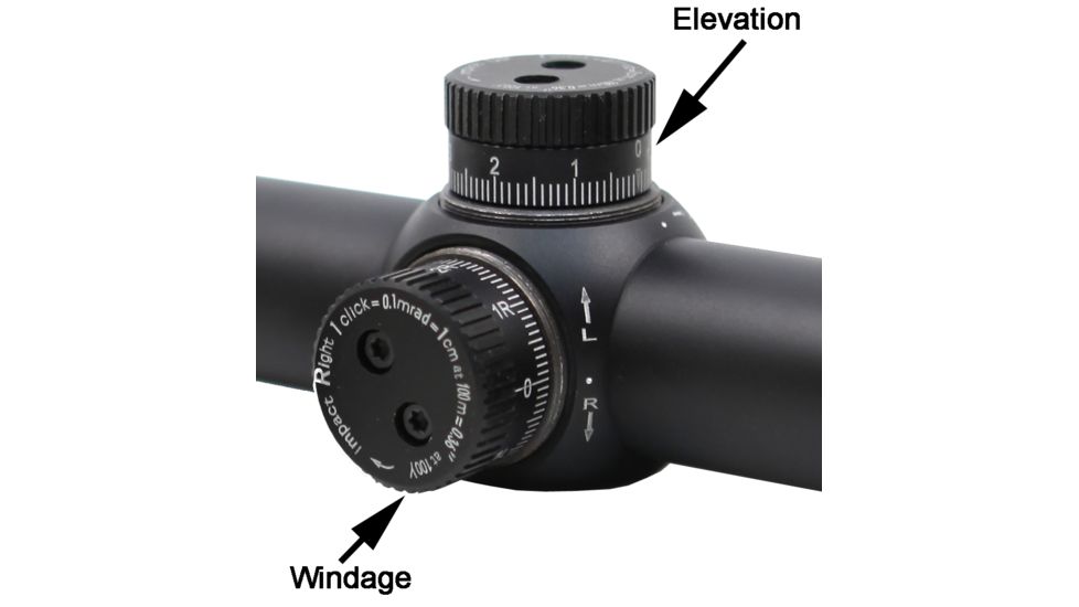 Hi-Lux 1-4x24mm Rifle Scope w/ 30mm Main Tube, with Green Illuminated CMR4 Ranging Reticle- 1 MOA Center Dot with 0.1 mrad Turret adj. CMR4