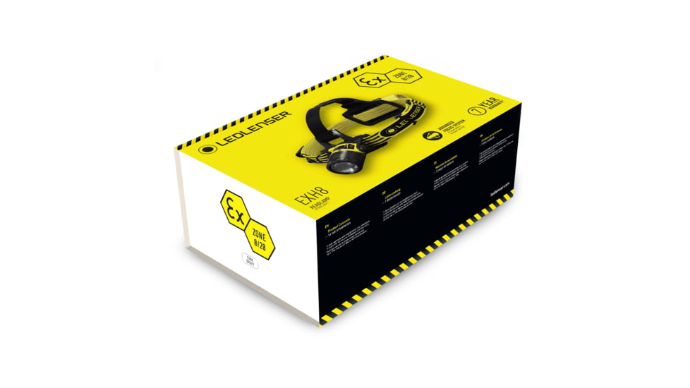 LED Lenser EXH8 3x AA LED Headlamp, 180 Lumens, Box, Black, 880430