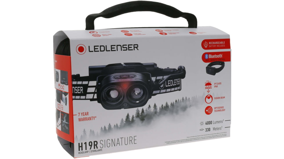 LED Lenser H19R Signature Headlamp, Li-ion 7.4V, Black, 880507