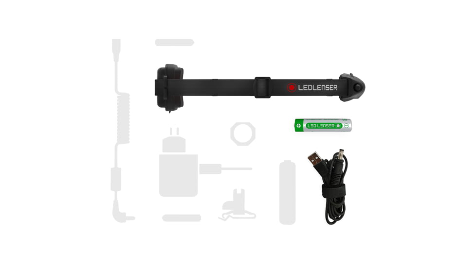 LED Lenser H4R.2 Li-Ion Rechargeable LED Headlamp, 250 Lumens, Box, Black, 880475
