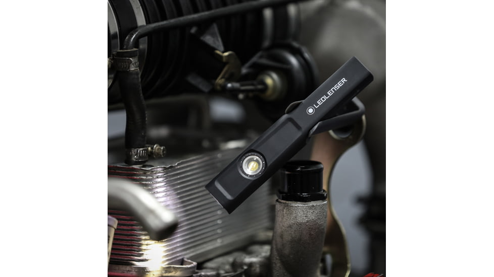 LED Lenser IW4R Li-Ion Rechargeable LED Pocket Work Light, 150 Lumens, Box, Black, 502003