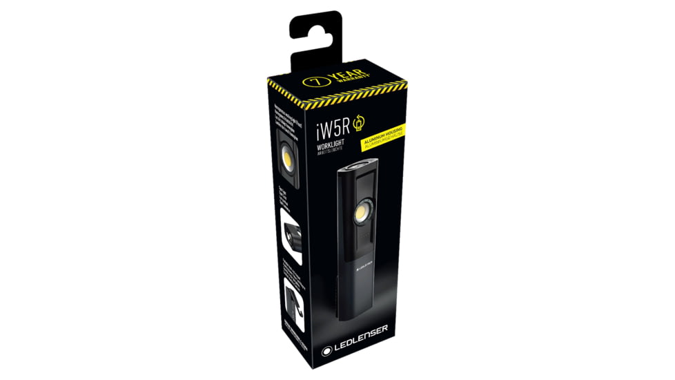 LED Lenser IW5R Li-Ion Rechargeable LED Work Light, 300 Lumens, Box, Black, 502004